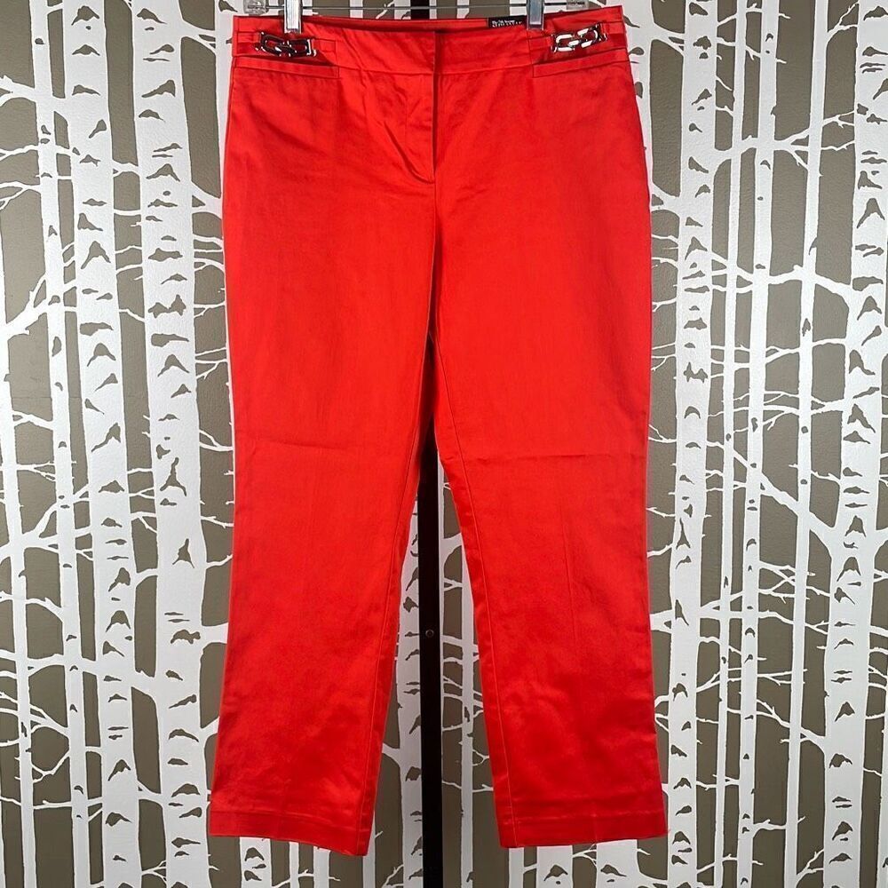 7th Avenue Slim Ankle Pant Bright Red NEW 8